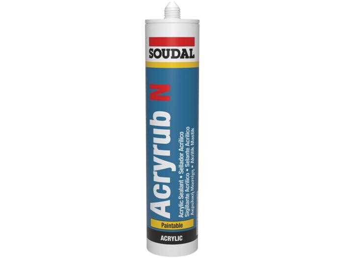 Massa Acrílica Soudal Acryrub N Cinzento 300ml