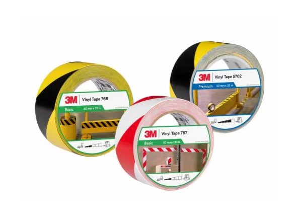 Fita Amarela e Preta 3M 766I 100mm x 33m