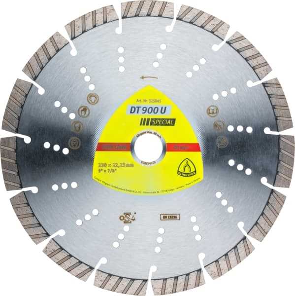 Disco de Corte Diamante Klingspor DT 900 U 230x2.6mm