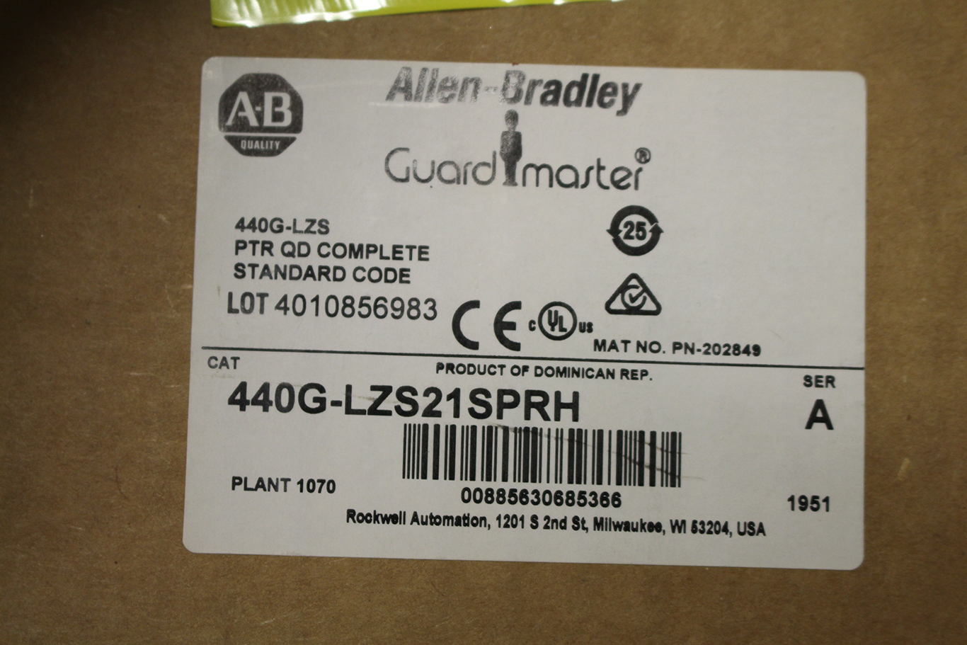 3 - Alimentação p/interruptor 440G-LZS21SPRH Allen-Bradley